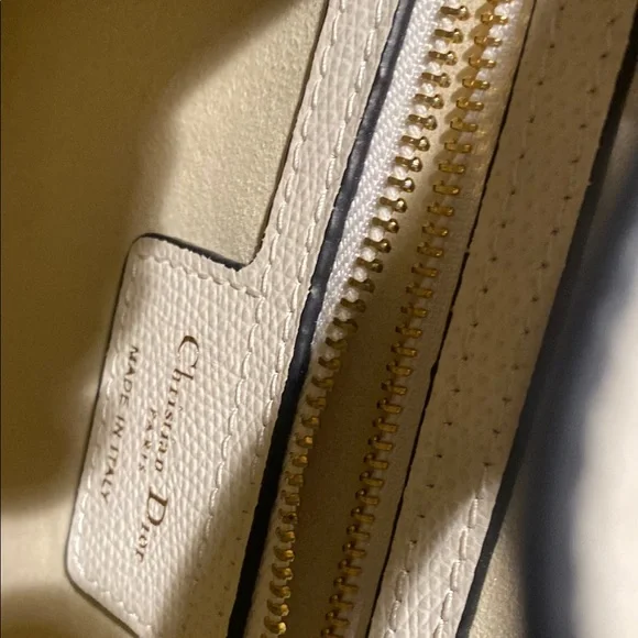 Dior White Saddle Shoulder Bag with Gold Hardware - Picture 9 of 9